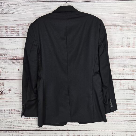 Ralph Lauren Blazer Mens 38R Black Wool Two Button Lined Sport Coat Professional - Picture 2 of 14